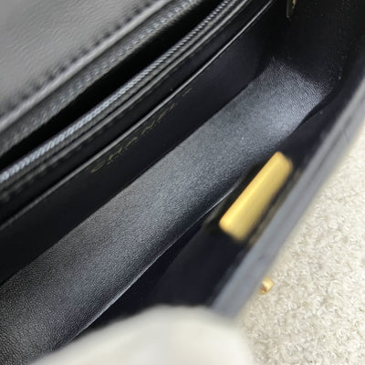 Chanel 24K Extra Mini Rectangular Flap in Black Lambskin and GHW (Model: AS5219)