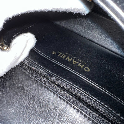 Chanel 24K Extra Mini Rectangular Flap in Black Lambskin and GHW (Model: AS5219)