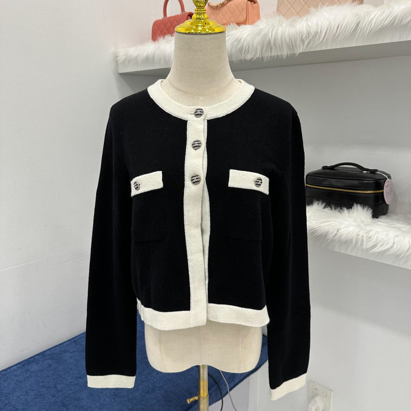 Chanel logo cardigan sale