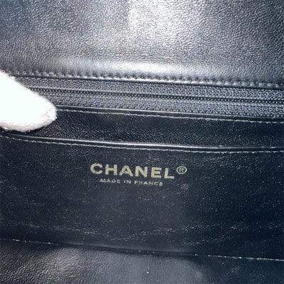 Chanel Classic Mini Rectangle Flap in Black Lambskin and LGHW