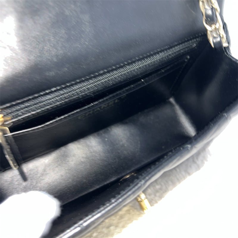 Chanel Classic Mini Rectangle Flap in Black Lambskin and LGHW