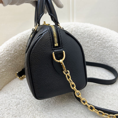 LV Speedy Bandouliere 20 in Black Monogram Empreinte Leather and GHW