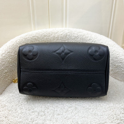 LV Speedy Bandouliere 20 in Black Monogram Empreinte Leather and GHW