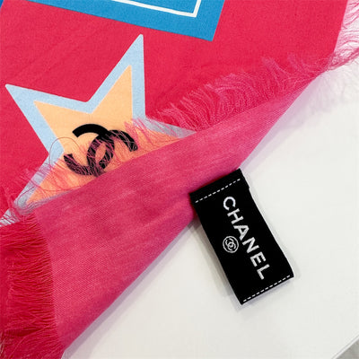 Chanel VIP 2023 Stole / Scarf in Multicolor Cotton and Silk