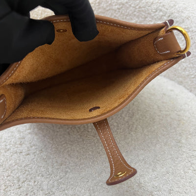 [BN Long Strap - Oct 2025] Hermes Mini Evelyne 16 TPM in Gold Clemence Leather and GHW [Long Strap]