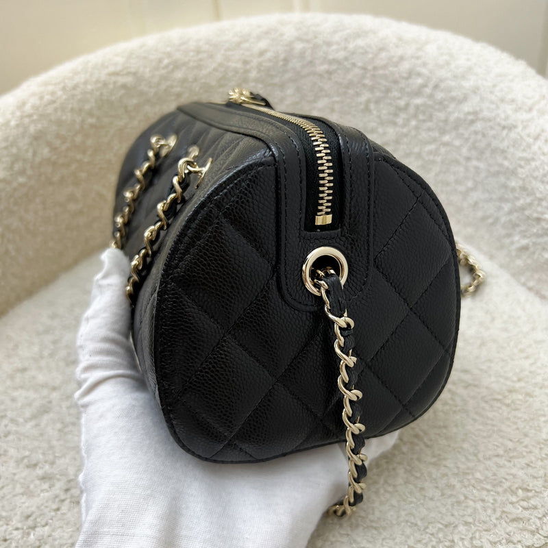 Chanel 25P Bowling Bag in Black Caviar and LGHW (Model: AP4474)