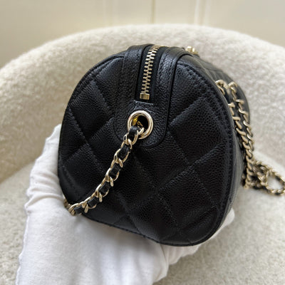 Chanel 25P Bowling Bag in Black Caviar and LGHW (Model: AP4474)
