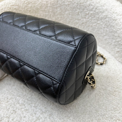 Chanel 25P Bowling Bag in Black Caviar and LGHW (Model: AP4474)