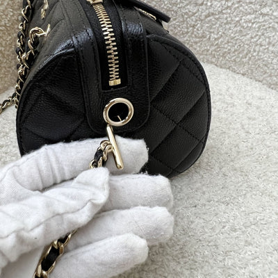 Chanel 25P Bowling Bag in Black Caviar and LGHW (Model: AP4474)