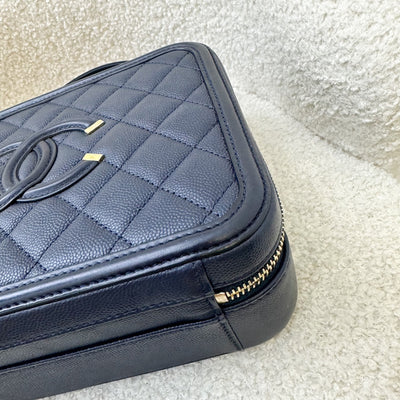 Chanel Medium Filigree Vanity in Navy Caviar and AGHW