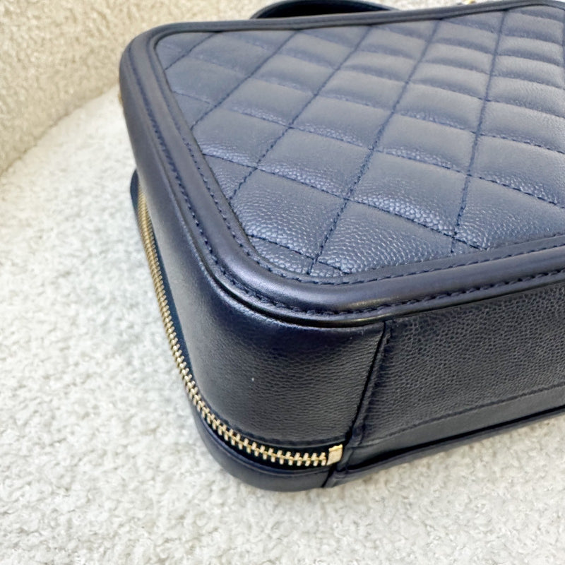 Chanel Medium Filigree Vanity in Navy Caviar and AGHW