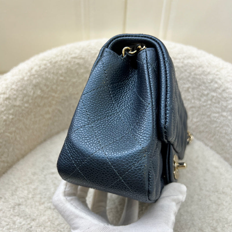 Chanel Classic Square Mini Flap in Navy Blue Shiny Caviar and LGHW