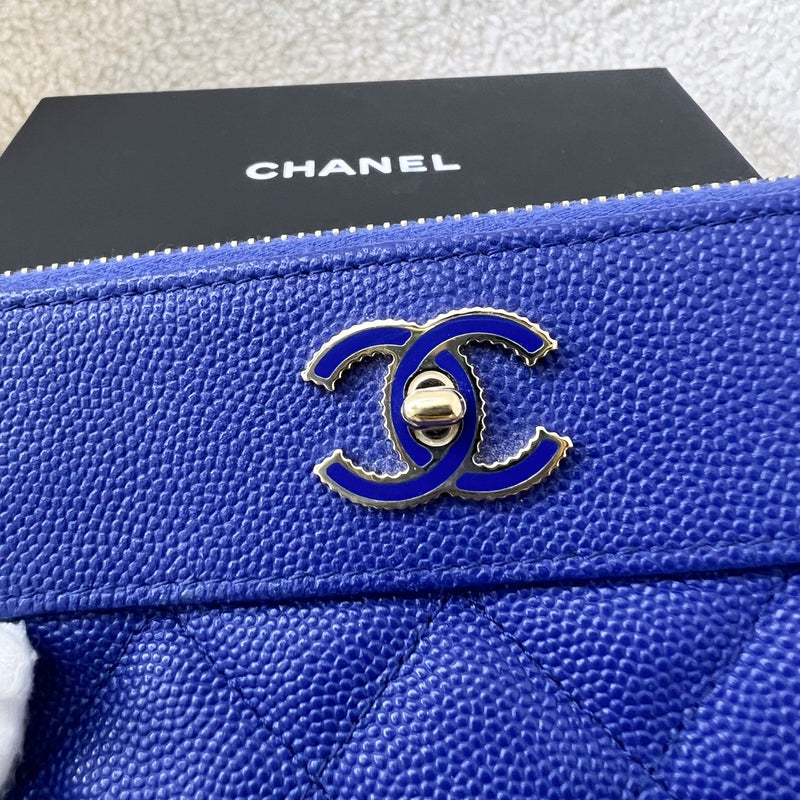 Chanel Seasonal Mini O-Case in Cobalt Blue Caviar and LGHW