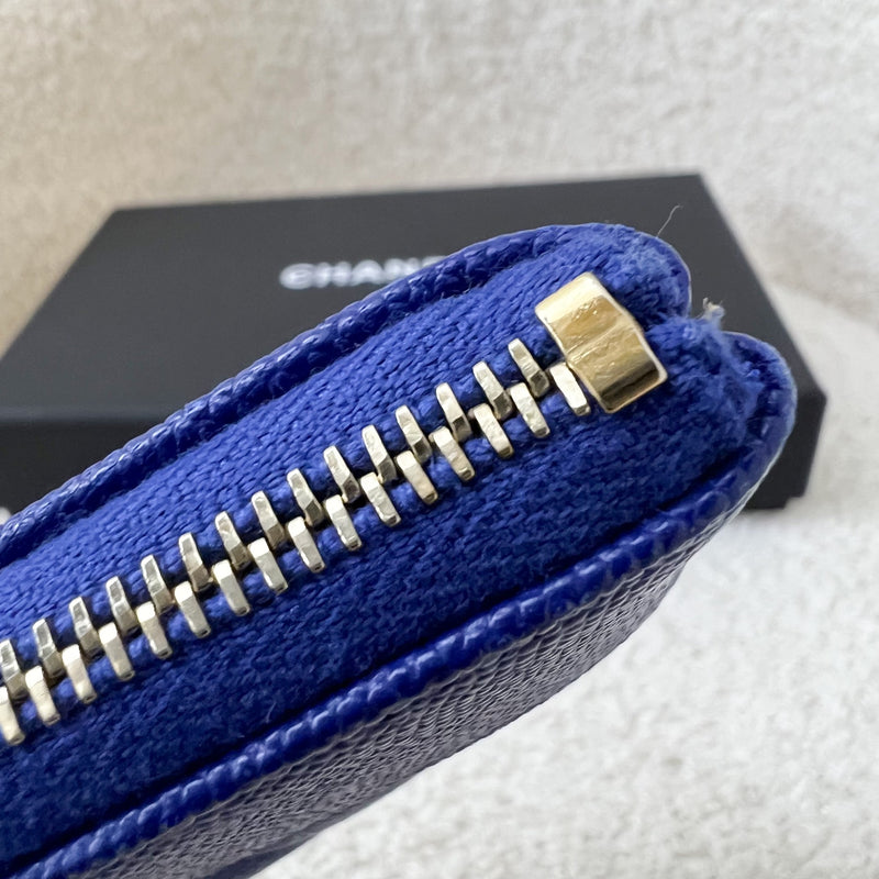 Chanel Seasonal Mini O-Case in Cobalt Blue Caviar and LGHW