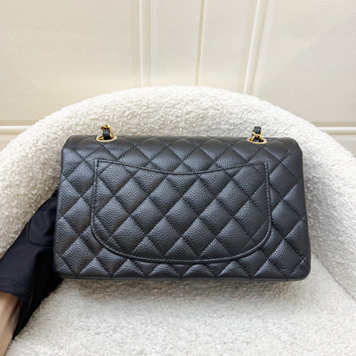 Chanel Small Classic Flap CF in Black Caviar and GHW (Model: A01113)