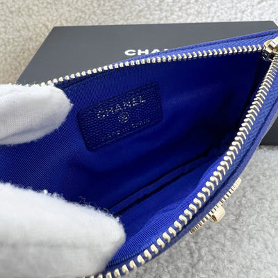 Chanel Seasonal Mini O-Case in Cobalt Blue Caviar and LGHW