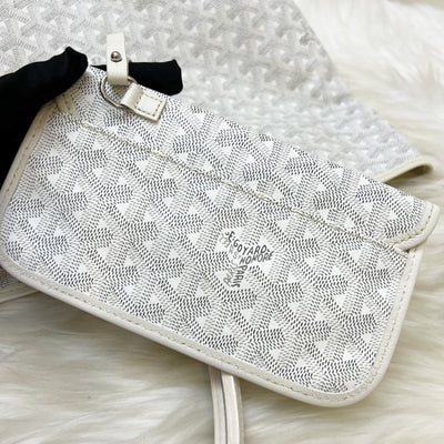 Goyard Saint Louis GM Tote in White Signature Goyardine Canvas