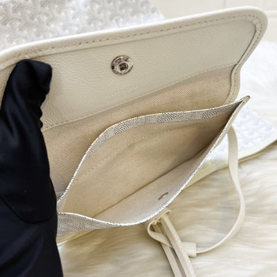 Goyard Saint Louis GM Tote in White Signature Goyardine Canvas