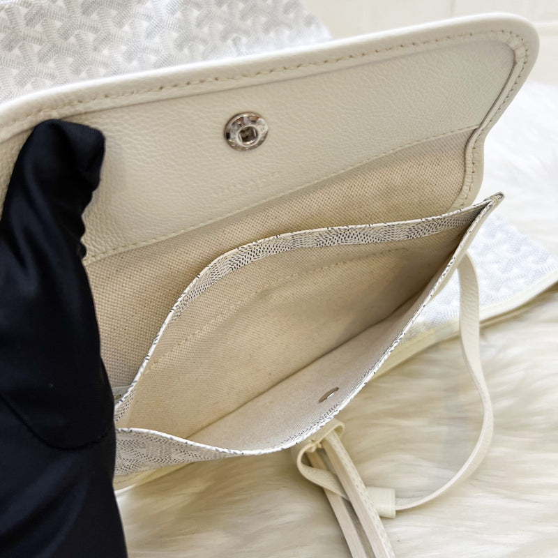 Goyard Saint Louis GM Tote in White Signature Goyardine Canvas