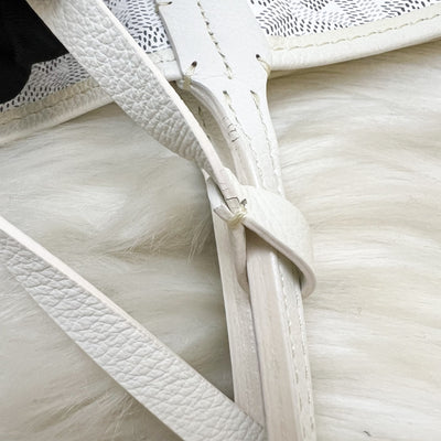 Goyard Saint Louis GM Tote in White Signature Goyardine Canvas