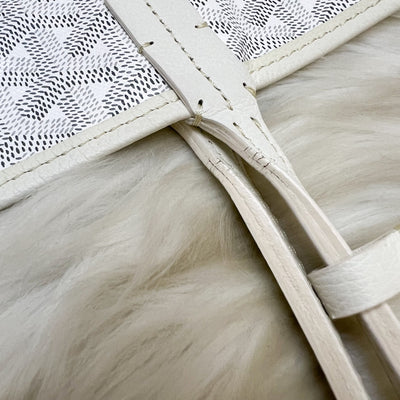 Goyard Saint Louis GM Tote in White Signature Goyardine Canvas