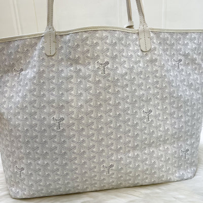 Goyard Saint Louis GM Tote in White Signature Goyardine Canvas