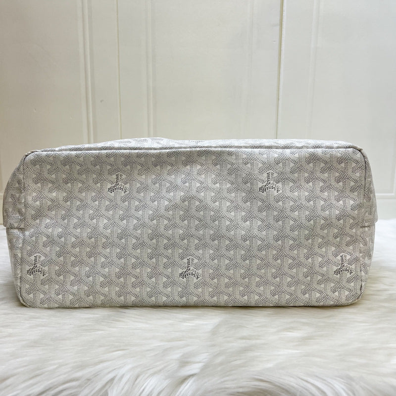 Goyard Saint Louis GM Tote in White Signature Goyardine Canvas