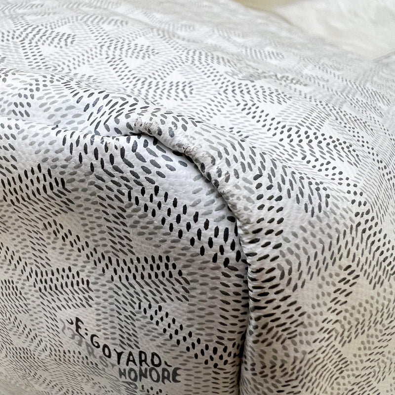 Goyard Saint Louis GM Tote in White Signature Goyardine Canvas