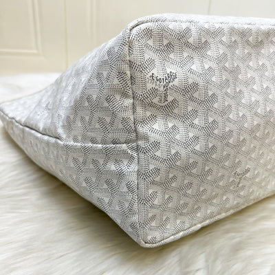 Goyard Saint Louis GM Tote in White Signature Goyardine Canvas