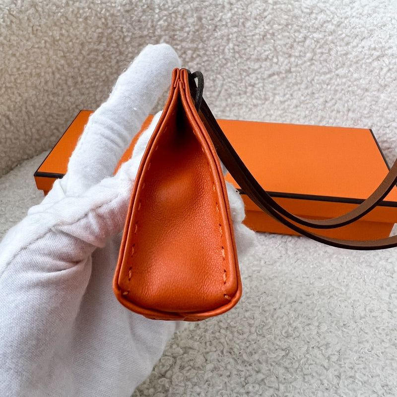 Hermes Orange Paper Bag Charm