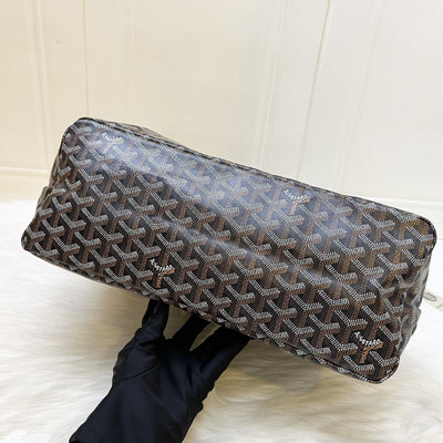 [BN - Local set - Nov 2025] Goyard Boheme PM Hobo Bag in in Black Signature Goyardine Canvas and Brown Trim