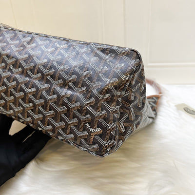 [BN - Local set - Nov 2025] Goyard Boheme PM Hobo Bag in in Black Signature Goyardine Canvas and Brown Trim