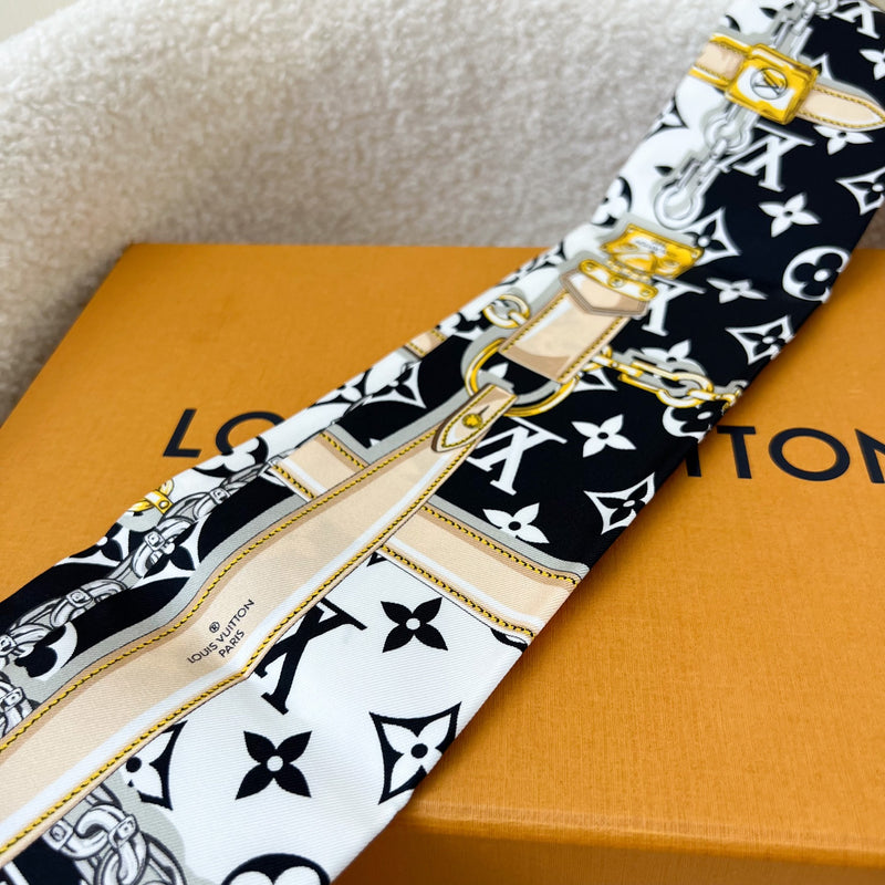 LV Twilly Bandeau in Black, White and Gold
