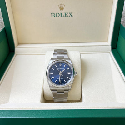 Rolex Oyster Perpetual (36mm) with Blue Dial and Oystersteel Bracelet (Model: 126000)