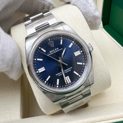 Rolex Oyster Perpetual (36mm) with Blue Dial and Oystersteel Bracelet (Model: 126000)