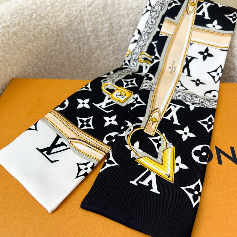 LV Twilly Bandeau in Black, White and Gold