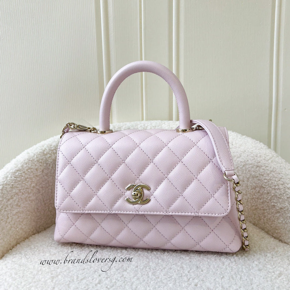 Chanel Small 24cm Coco Handle in 22P Pink Caviar LGHW – Brands Lover