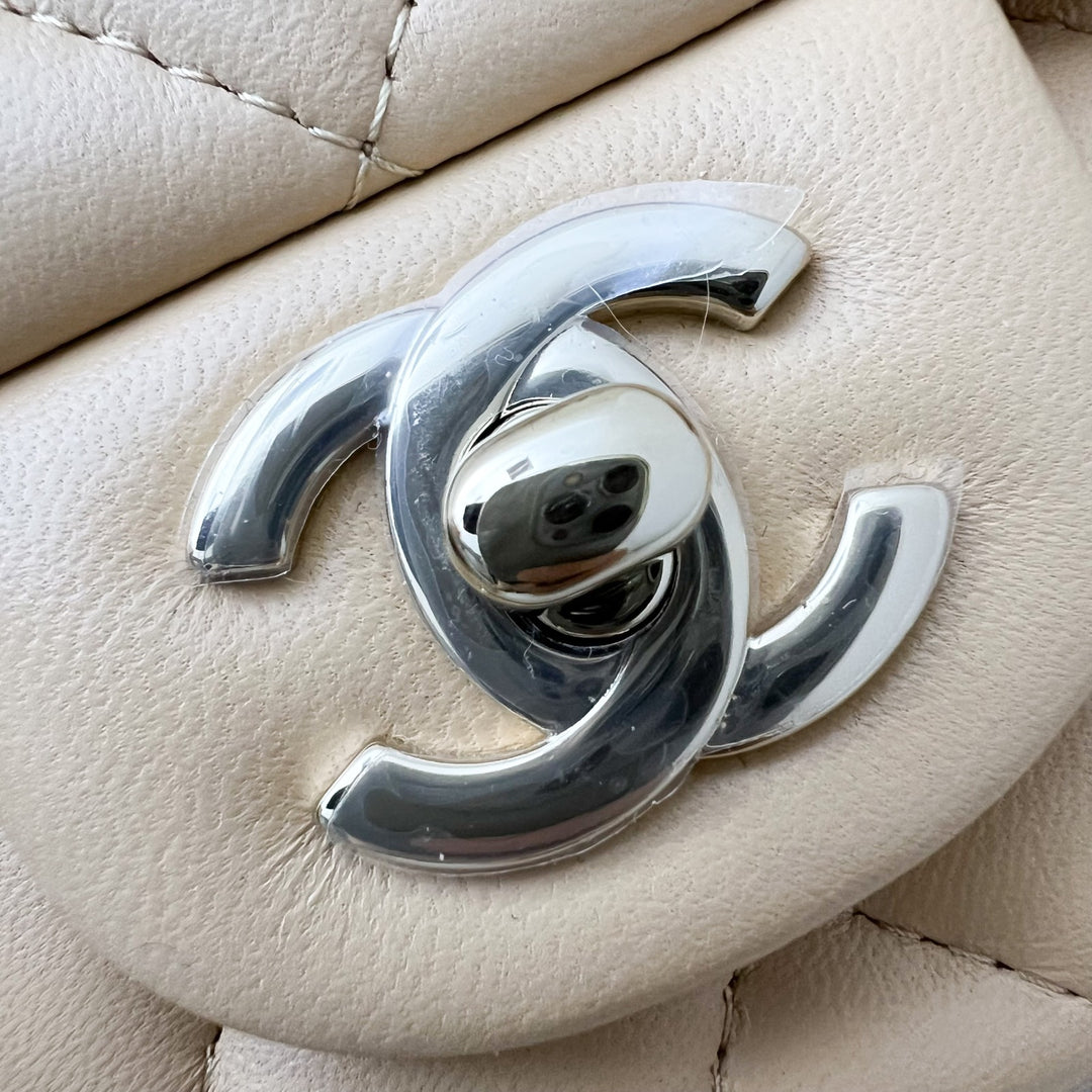 Chanel Classic Mini Rectangular Flap in 22C Beige Lambskin and