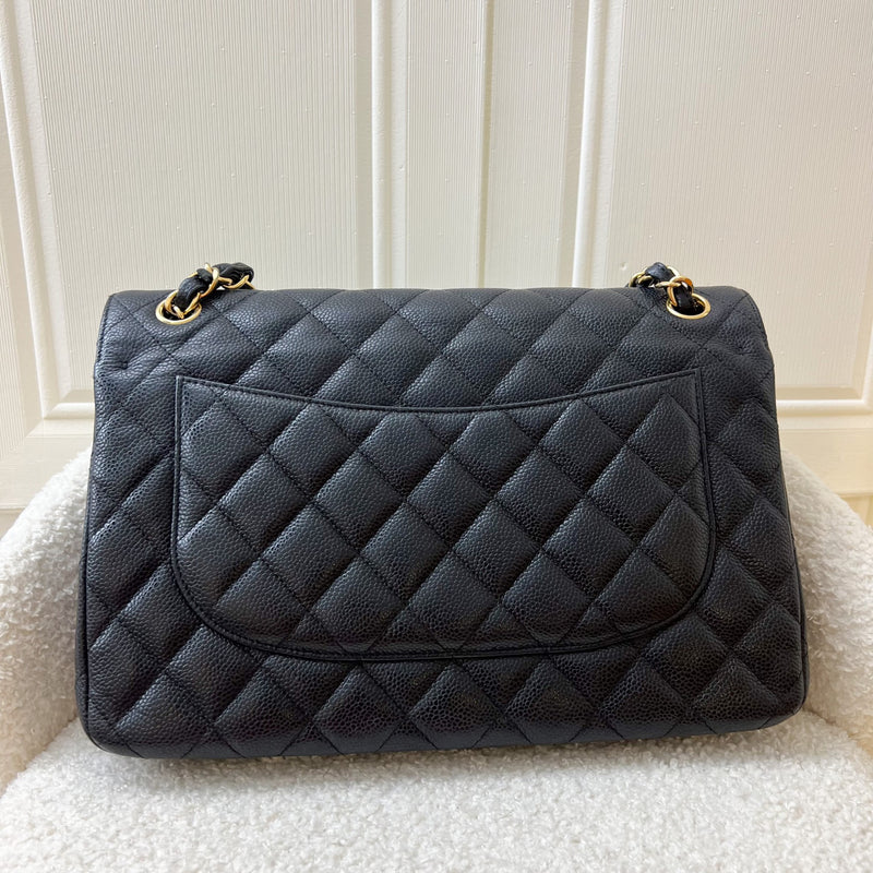 Chanel Jumbo Classic Flap DF in Black Caviar and GHW