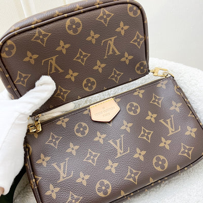 LV Multi Pochette Accessoires MPA in Monogram Canvas, Khaki Strap and GHW (Model: M44813)