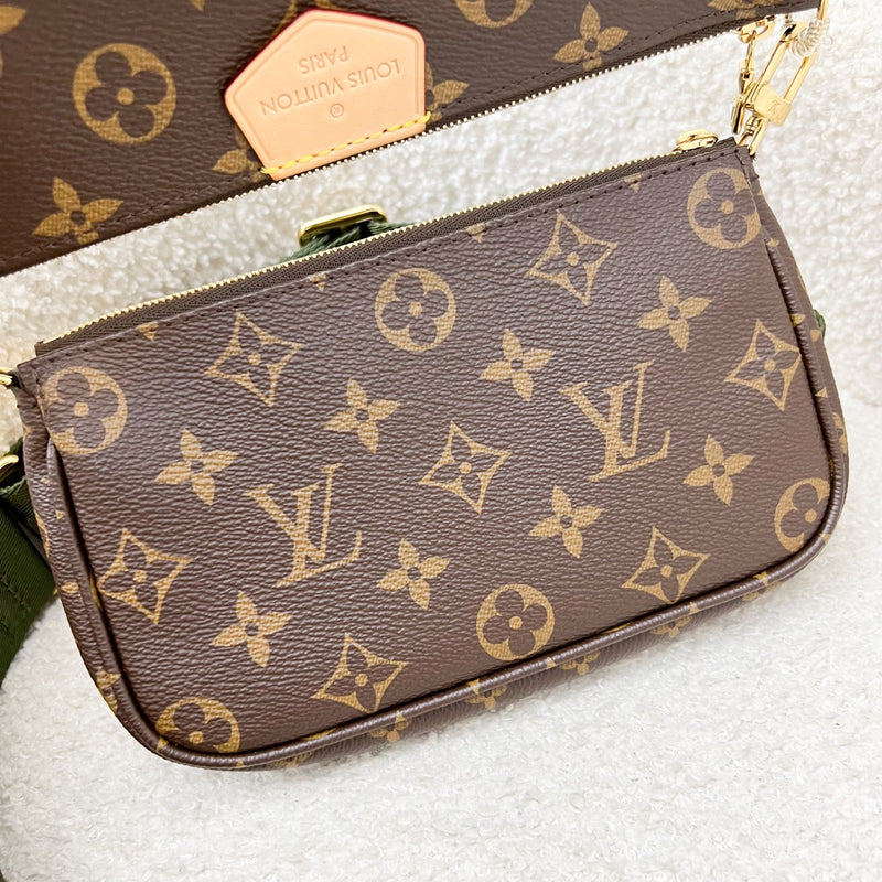 LV Multi Pochette Accessoires MPA in Monogram Canvas, Khaki Strap and GHW (Model: M44813)