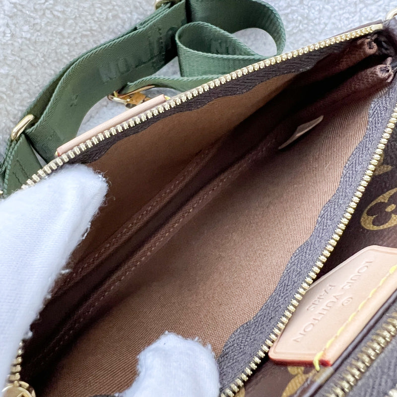 LV Multi Pochette Accessoires MPA in Monogram Canvas, Khaki Strap and GHW (Model: M44813)