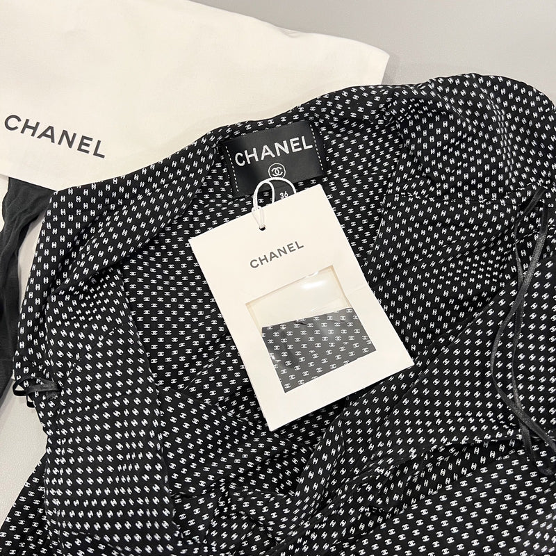 Chanel Mini CC Logo Maxi Dress in Polyamide and Elastane (Model: P78058)