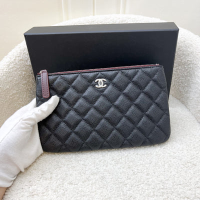 Chanel Classic Small O-Case / Pouch in Black Caviar and SHW