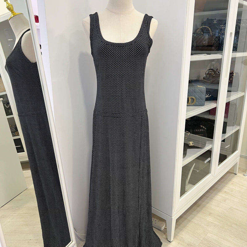 Chanel Mini CC Logo Maxi Dress in Polyamide and Elastane (Model: P78058)