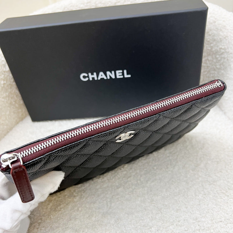 Chanel Classic Small O-Case / Pouch in Black Caviar and SHW