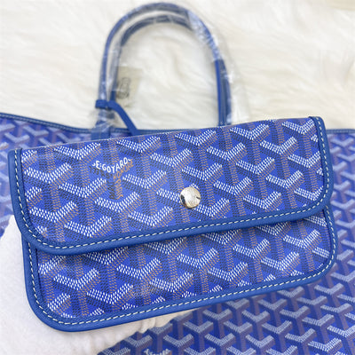 Goyard Saint Louis PM Tote in Blue Signature Canvas