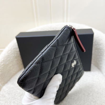 Chanel Classic Small O-Case / Pouch in Black Caviar and SHW