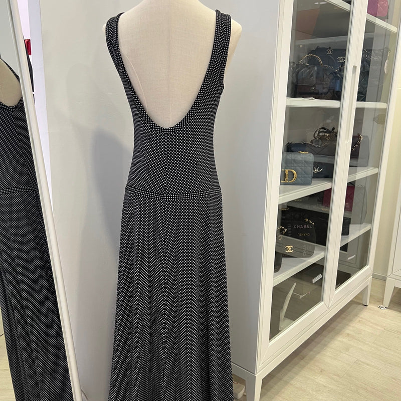 Chanel Mini CC Logo Maxi Dress in Polyamide and Elastane (Model: P78058)