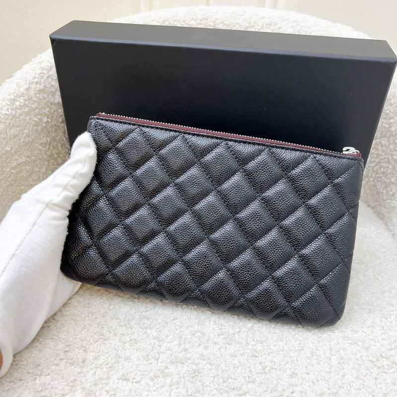 Chanel Classic Small O-Case / Pouch in Black Caviar and SHW